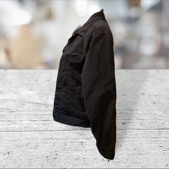 Denim & flower black stretch denim jacket size S - Picture 6 of 11